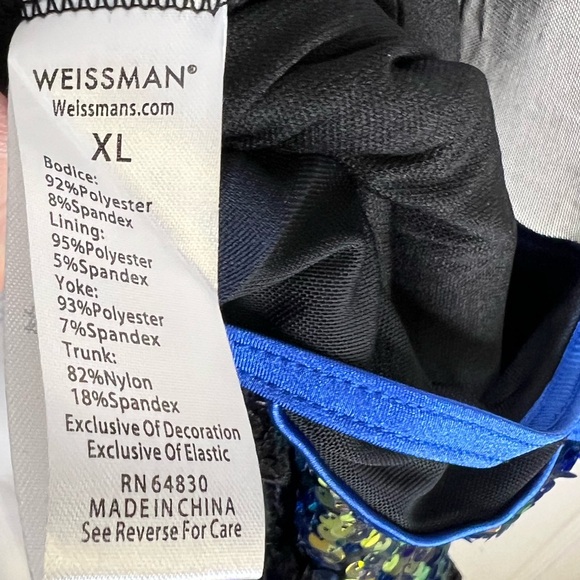 Weissman Oil Slick Sequin Fringed Dance Dress Costume NEW SIZE L/XL - Picture 5 of 11